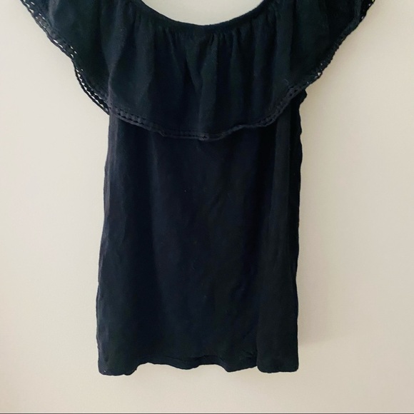 Old Navy Off The Shoulder Top Black Sz Small - Picture 8 of 8